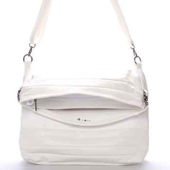 Veľká elegantná crossbody kabelka biela - Carine Elgin