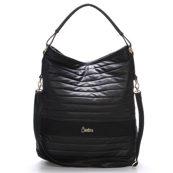 Veľká elegantná crossbody kabelka čierna - Carine Elgin