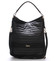 Veľká elegantná crossbody kabelka čierna - Carine Elgin