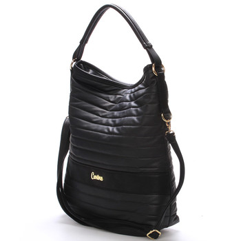 Veľká elegantná crossbody kabelka čierna - Carine Elgin