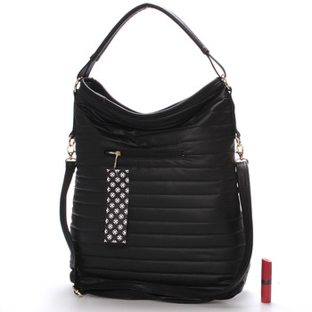 Veľká elegantná crossbody kabelka čierna - Carine Elgin