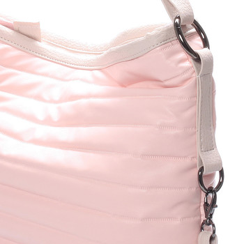 Veľká elegantná crossbody kabelka ružová - Carine Elgin