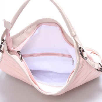 Veľká elegantná crossbody kabelka ružová - Carine Elgin