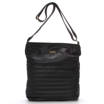 Veľká pohodlná crossbody kabelka čierna - Carine High