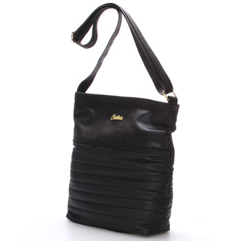 Veľká pohodlná crossbody kabelka čierna - Carine High