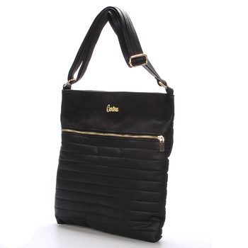 Veľká pohodlná crossbody kabelka čierna - Carine PalmBay