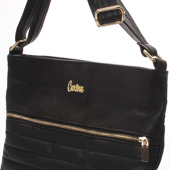 Veľká pohodlná crossbody kabelka čierna - Carine PalmBay