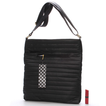 Veľká pohodlná crossbody kabelka čierna - Carine PalmBay