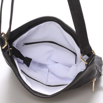 Veľká pohodlná crossbody kabelka čierna - Carine PalmBay