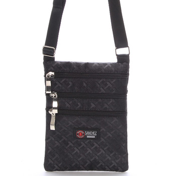 Textilná unisex crossbody kapsička čierna - Sanchez F86