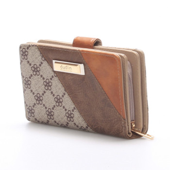 Väčšia módna dámska taupe peňaženka - Dudlin M236
