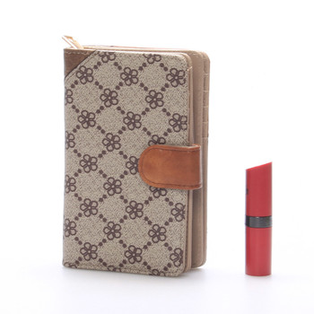 Väčšia módna dámska taupe peňaženka - Dudlin M236