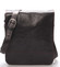 Čierno-červená luxusná kožená taška cez rameno KABE Luxor