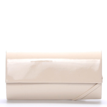 Veľká štýlová dámska listová kabelka béžová lesklá - Delami Charlien