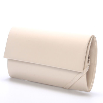 Veľká štýlová dámska listová kabelka béžová lesklá - Delami Charlien