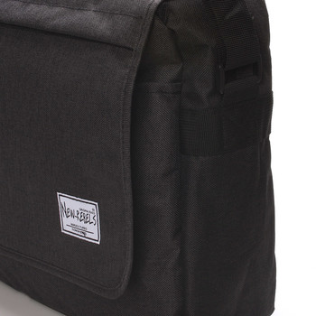 Unisex taška cez rameno na notebook čierna - New Rebels Rebelook