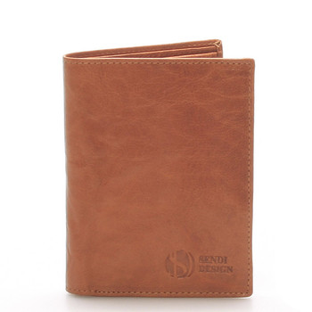 Kvalitná kožená svetlohnedá peňaženka - SendiDesign 45