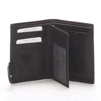 Kvalitná kožená čierna peňaženka - SendiDesign 45