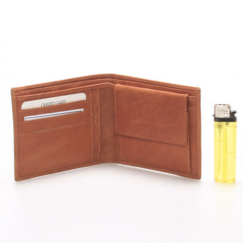 Elegantná kožená svetlohnedá peňaženka - SendiDesign 46