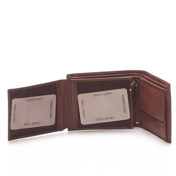 Pánska kožená peňaženka hnedá - SendiDesign 56