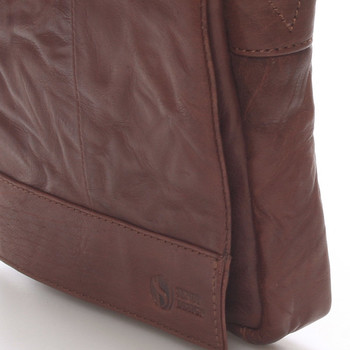 Štýlová kožená taška hnedá - SendiDesign Perthos
