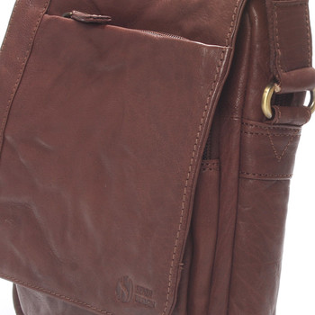 Kvalitná pánska kožená taška hnedá - SendiDesign Appart
