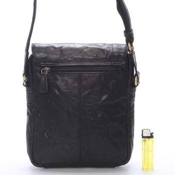 Kvalitná pánska kožená taška čierna - SendiDesign Appart