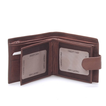 Praktická kožená hnedá peňaženka - SendiDesign 47