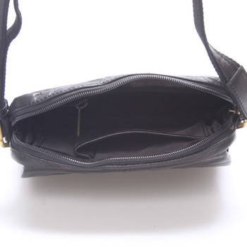 Pánska prešívaná kožená taška čierna- SendiDesign Bris