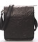 Väčšia čierna crossbody pánska kožená taška - SendiDesign darilo