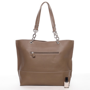 Veľká priestranná dámska kabelka tmavá camel - David Jones Ajoga