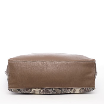 Veľká priestranná dámska kabelka tmavá camel - David Jones Ajoga