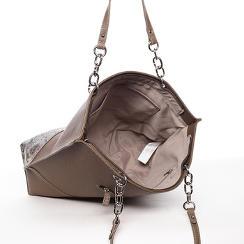 Veľká priestranná dámska kabelka tmavá camel - David Jones Ajoga