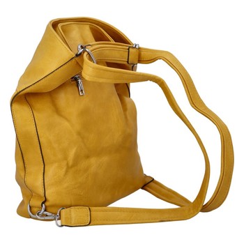 Dámska kabelka batoh žltá - Romina Wamma