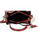 Exkluzívna dámska kožená kabelka tmavo červená - ItalY Maarj