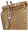 Originálna módna dámska kožená kabelka do ruky béžová - ItalY Hila Kroko