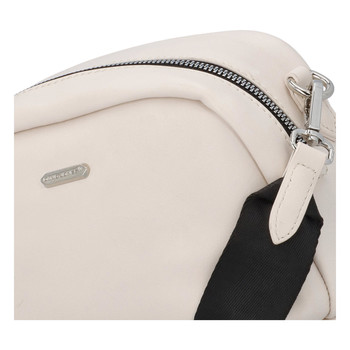 Malá dámska crossbody kabelka svetlobéžová - David Jones Zabi