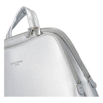 Dámsky mestský batoh strieborný - David Jones Nicco