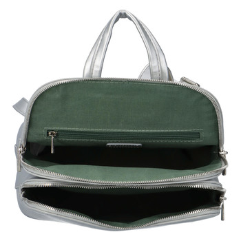 Dámsky mestský batoh strieborný - David Jones Nicco