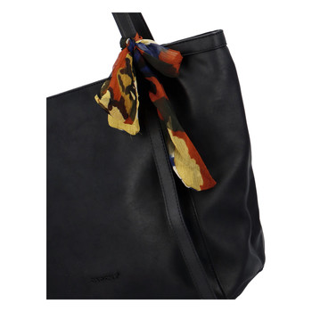 Veľká dámska kabelka cez plece čierna - David Jones Aditya