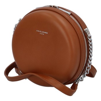 Dámska guľatá crossbody kabelka svetlohnedá - David Jones Shabirre