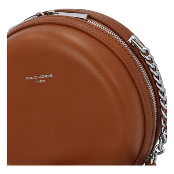 Dámska guľatá crossbody kabelka svetlohnedá - David Jones Shabirre