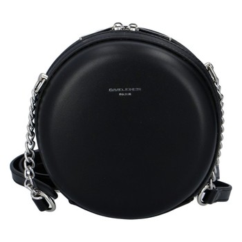 Dámska okrúhla crossbody kabelka čierna - David Jones Shabirre