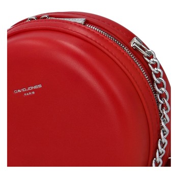 Dámska guľatá crossbody kabelka červená - David Jones Shabirre