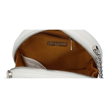 Dámska guľatá crossbody kabelka biela - David Jones Shabirre