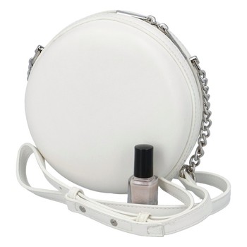 Dámska guľatá crossbody kabelka biela - David Jones Shabirre