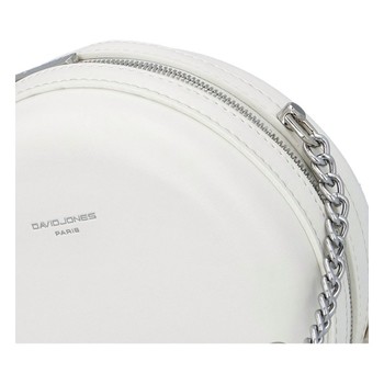 Dámska guľatá crossbody kabelka biela - David Jones Shabirre
