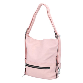 Dámska kabelka batoh svetlo ružová - Romina Nikka
