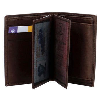 Pánska kožená peňaženka hnedá - Delami 8702