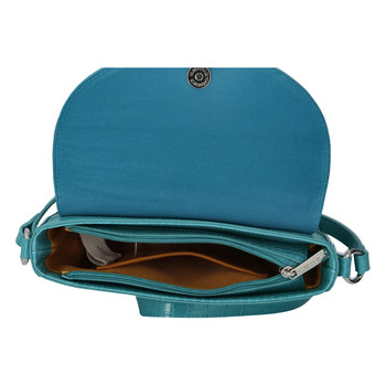 Dámska luxusná crossbody kabelka tyrkysová - David Jones Safiuly